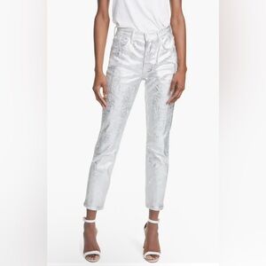 GRLFRND Karolina Coated High Waist Skinny Jeans